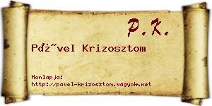 Pável Krizosztom névjegykártya